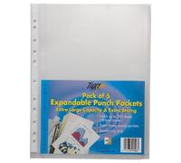 Tiger 301523 - A4 Expandable Punched Pockets PK5