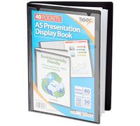 Tiger A5 Presentation Display Book 40 Pocket Black