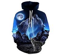 Tiger 3D All Over Printed Hoodie Unisex Wolf 3D Printed Design Pullover Sweatshirts Streetwear for Men and Women