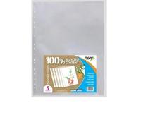 Tiger 5 x Portrait A2 Glass Clear Plastic Wallets Strong Art Poly Punched Pocket Sleeves