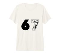 Tiger 67 Wild Animal Nature Power Number Africa Design Premium T-Shirt