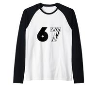 Tiger 67 Wild Animal Nature Power Number Africa Design Raglan Baseball Tee