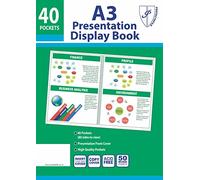 Tiger A3 40 Pocket Flexible Cover Presentation Display Book - for Art Work/Photographs FlexCover Portfolio