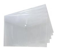 Press Stud Plastic Wallet 200 Micron A3 Clear 301531