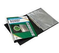 Tiger A3 Deluxe Portrait 4-D Ring Binder Folder File Black Presentation Portfolio + 5 Sleeves