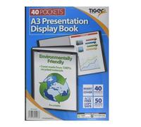 Tiger A3 Display Book in Clear Tiger Clear