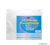 Tiger A3 landscape strong plastic poly pockets wallet sleeves clear finish - pack of 100