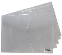 Valuex Press Stud Plastic Wallet 200 Micron A3 Clear 301531