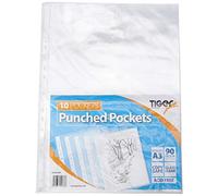 Tiger A3 Portrait Punched Pockets 90 Micron Top Opening x 10 Pockets