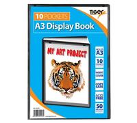 Tiger A3 Presentation Display Book 10 Pocket Black - 301426