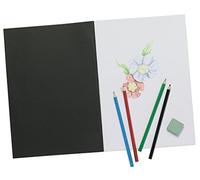 Tiger A4 Artist Sketch Book White Cartridge Paper Black Card Cover Art Pad by Tiger Stationery
