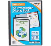 Tiger Display Presentation Book A4 – 10 Pockets – Black