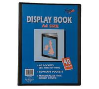 Tiger A4 Black Presentation Display Book With 40 Pockets (80 Views)
