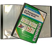 Tiger A4 Black Presentation Display Book With 40 Pockets (80 Views) Saver Pack of X6 (Save 15%)