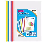Tiger A4 clipbar presentation slidebinder files - pack of 5