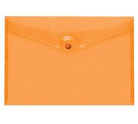 Tiger A4+ Foolscape Plastic Stud Wallet Files - Pack of 5 Orange Folders