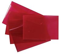 Valuex Press Stud Plastic Wallet 200 Micron A4 Plus 355x236mm Red 301395