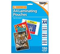 Tiger A4 laminating pouches 150 microns pack of 10