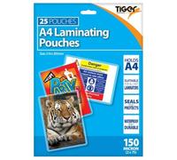 Tiger A4 laminating pouches 150 microns pack of 25