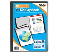 Tiger Display Presentation Book A4 – 10 Pockets – Black