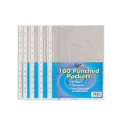 Tiger A4 strong plastic poly pockets wallet x 500 clear sleeves