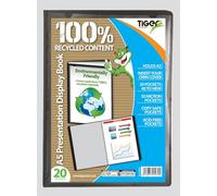 Tiger A5 Black Presentation Display Book With 20 Pockets (40 Views) Saver Pack of X12 (Save 20%)