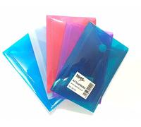 Tiger A7 coloured Document stud wallet folder files - pack of 5