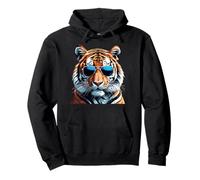 Tiger About Town Tiger Wearing Sunglasses Pullover Hoodie
