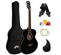 Tiger ACG2-BK Full-Size Acoustic Guitar for Beginners - Black