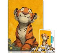 Tiger Adult Puzzles 1000 Pieces,Help The Brain Exercise Addictive Toys to Cultivate Patience Parent-child Interaction (38x26cm)