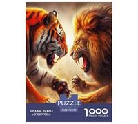 Tiger And Lion1000 Piece Jigsaw Puzzles for Adults Family Game DuelFun And Challenging for Home Decoration Great Gift Idea70x50cm/1000pcs