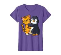 Tiger and Penguin Cute Zoo Animals Hugging T-Shirt