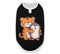 Tiger And Penguins Cute Hug Funny Dog Vest Cute Sleeveless Pet Shirt Pullover Cats T-Shirts Tank Tops XL