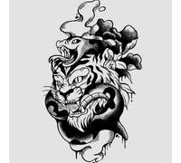 Tiger And Snake Herbal Semi-Permanent Waterproof Long-Lasting Juice Tattoo Stickers Realistic Personality Trendy Cool