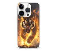 Tiger And Thunder Phone Case Compatible with iPhone 14/14 Plus/14 Pro/14 Pro Max Flip Protective Cover with Card Holder