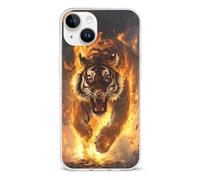 Tiger And Thunder Phone Case Compatible with iPhone 14/14 Plus/14 Pro/14 Pro Max Flip Protective Cover with Card Holder