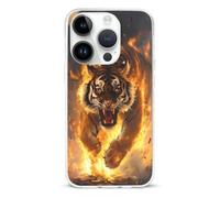Tiger And Thunder Phone Case Compatible with iPhone 14/14 Plus/14 Pro/14 Pro Max Flip Protective Cover with Card Holder