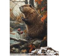 Tiger Angry Scary Hungry Puzzles 1000 Pieces Wooden Puzzles Puzzles for Adults & Teenager Educational Puzzle 1000pcs (75x50cm)