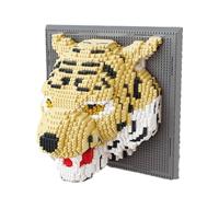 Tiger Animal 3D Wall Art Micro Mini Building Blocks Set for Adults, Unique Home Wall Decor or Table Display, Ideal Birthday Christmas Toy Gift for Teens (2313 PCS)