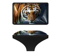 Tiger Animal 4Pack Rectangular Handle Cabinet Knobs Drawer Pulls