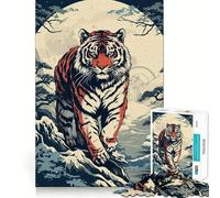 Tiger Animal Japan Vibes 1000 Pieces Jigsaw Puzzles for Teenagers Brain Skill Leisure Time Exact Edge Thoughtful Gift 38x52cm