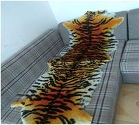Tiger Area Rug Tiger Printed Australia Sheepskin Rugs, Fluffy Lambskin Fur Rugs Large Wool Throw Soft Plush Rug for Living Room/Bed Room, Couch Decor,Chair Seat Cover 75x210cm/(29.5x82.7in)