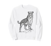 Tiger Art Abstract Drawing Graphic Sweatshirt
