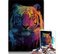 Tiger Art Jigsaw Puzzles for Adults 1000 Pieces,Help The Brain Exercise Addictive Toys to Cultivate Patience Great Gift (50x75cm)