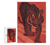 Tiger Art Print Poster-7 Puzzle 1000 Teile Schwer Puzzle Spielzeug Lernspiel Impossible Herausforderungsspielzeug Für Erwachsene Kinder 300 PCS