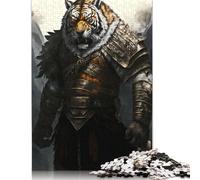 Tiger As Animal God of War Jigsaw Puzzles Puzzle for Adults Kids. 1000 Pieces Great Gifts Challenge Toy Educational Games Home Decoration for Adults& Kids Age 14 Years Up 1000pcs (75x50cm)