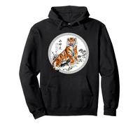 Tiger Asian Landscape Nature Art Pullover Hoodie