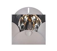 Tiger At Rest Elegant Pearl Paper Holiday Greeting Card For Christmas, Blessing Cardï¼ŒBirthday, Valentine'S Day
