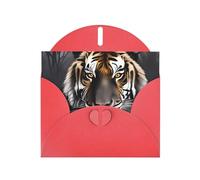 Tiger At Rest Elegant Pearl Paper Holiday Greeting Card For Christmas, Blessing Cardï¼ŒBirthday, Valentine'S Day