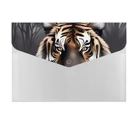 Tiger at Rest Folders, Expanding File Folder with 6 Pocket Compartments, Portable Paper Document Organizer for Bills Receipts Certificates